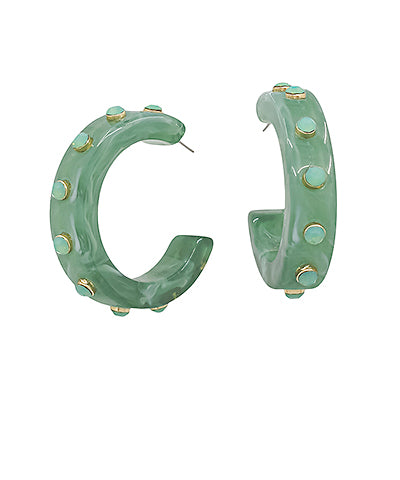 The Studded Gloss Hoops