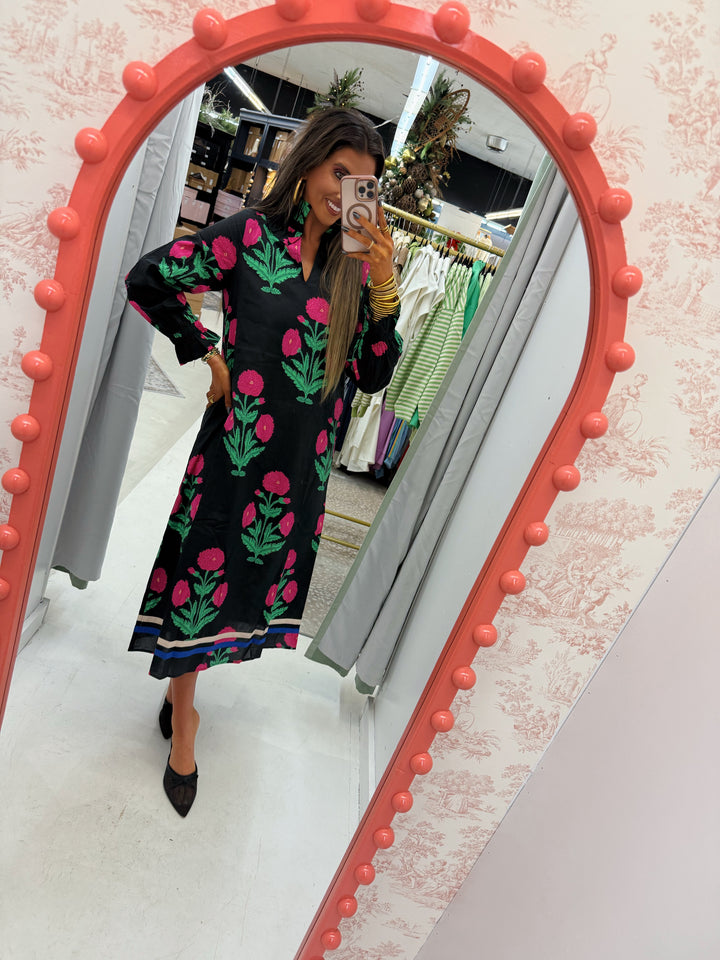 Black floral Maxi dress