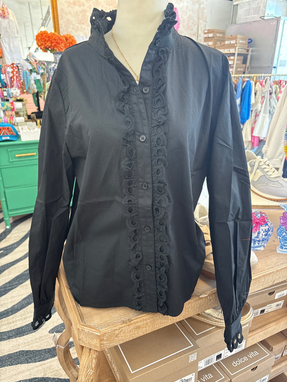 Black Button Up Blouse