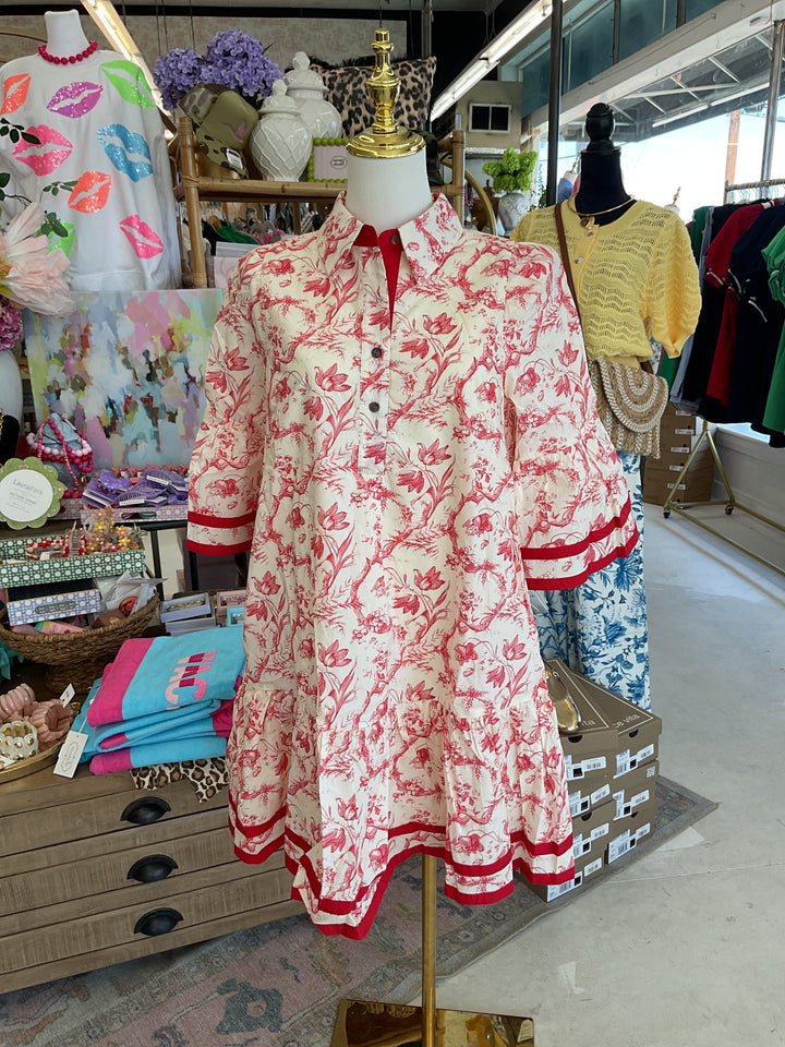 Cream floral dresses