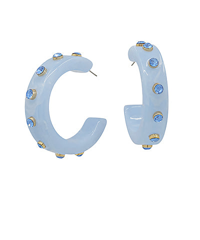 The Studded Gloss Hoops