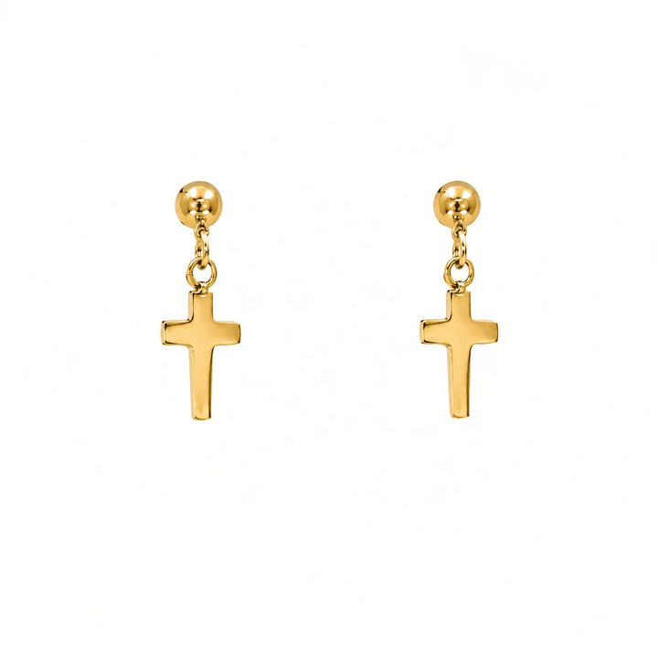 Screwback Stud - Millie Cross Gold