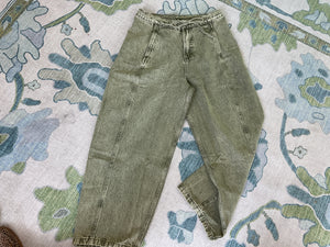 Olive Tie Waist Jeans