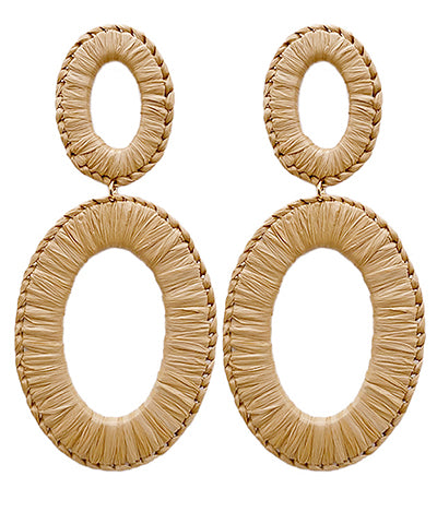 The Raffia Double Drop Earrings