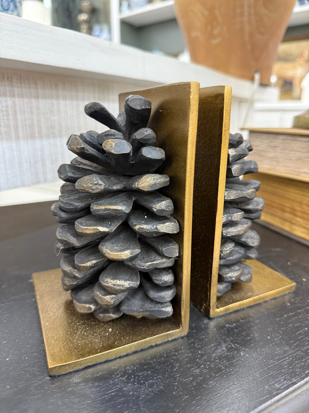 Woodland Pinecone Bookends
