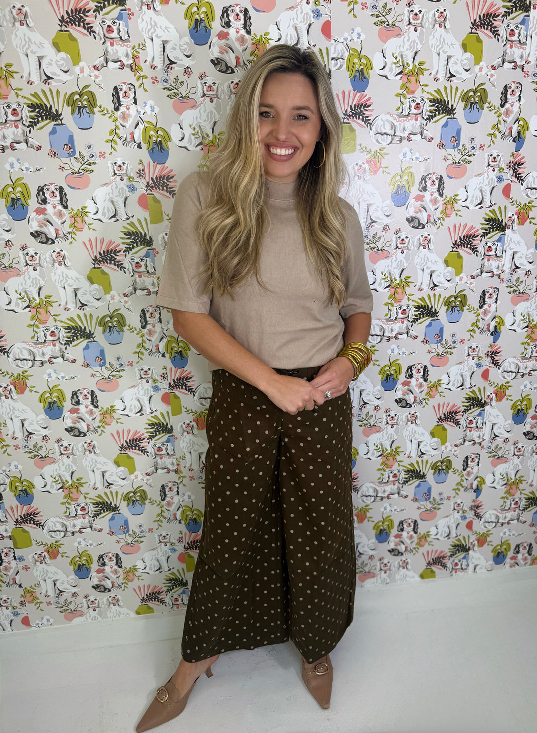 The Polka Party Pants | CHOCOLATE