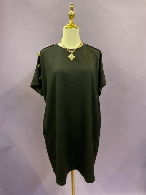Black Gold Studded Dress