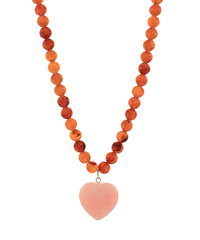 The Autumn Blush Heart Necklace