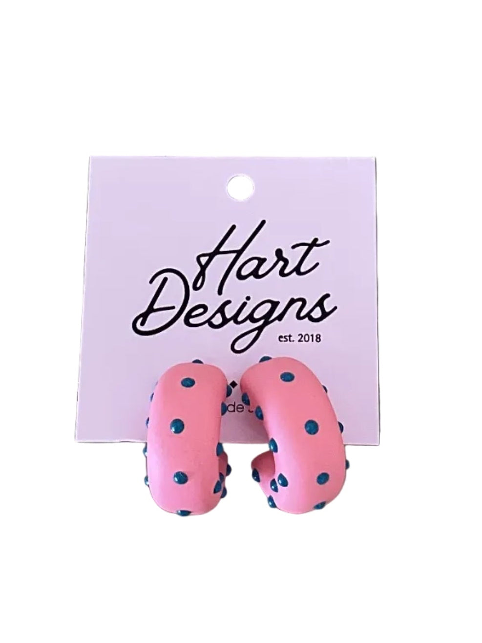 Bubblegum Dot Hoops