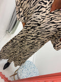Zebra Cream Maxi Dress