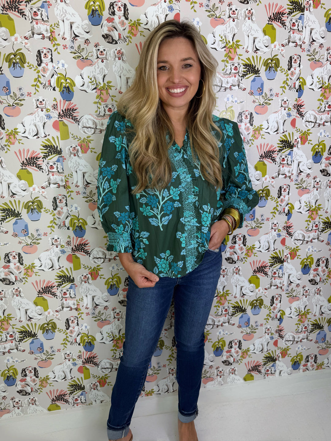 The Teal Magnolia Top