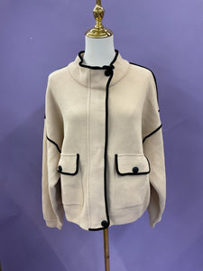 Cream zip up jacket