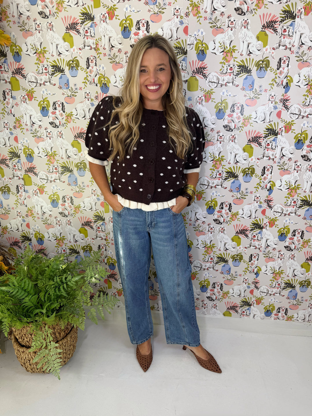 The Cocoa Dot Cardigan