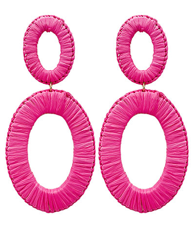 The Raffia Double Drop Earrings