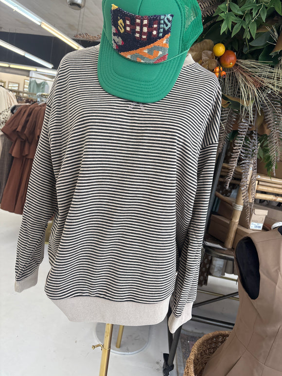 Striped light weight sweater