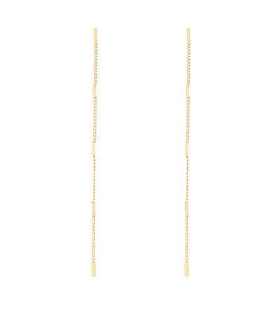 Golden Line Drop Earrings