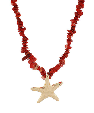 The Red Reef Starfish Necklace