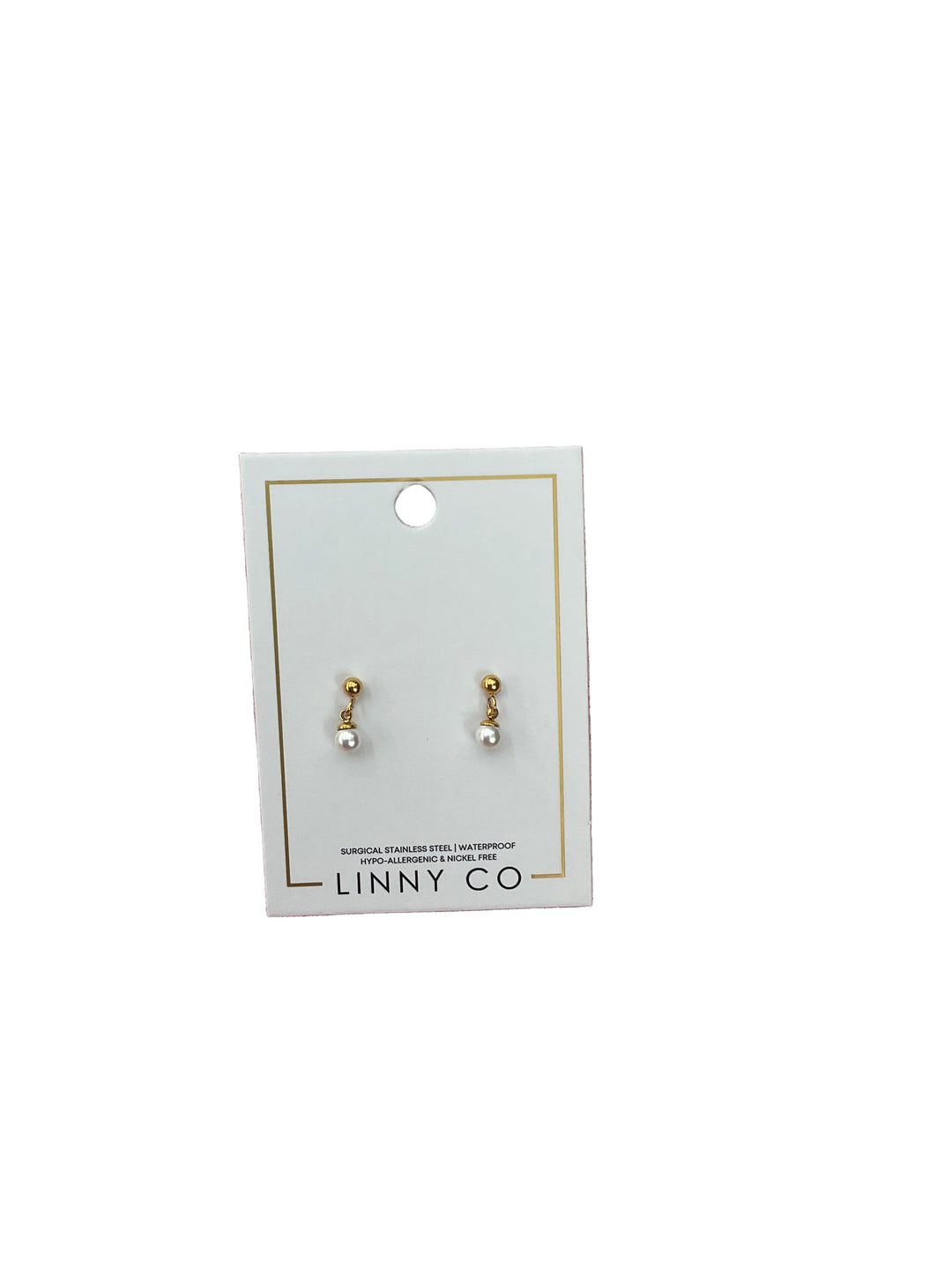 Screwback Stud Earrings -Millie Pearl Gold