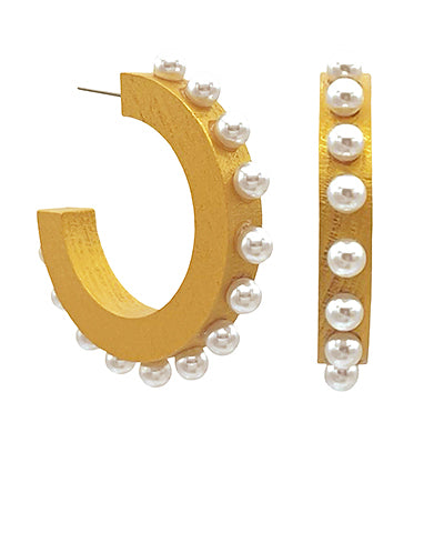 The Southern Pearl Statement Hoops