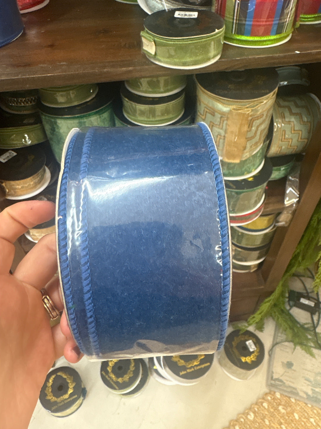 JOHN MARK 2.5 inch blue velvet