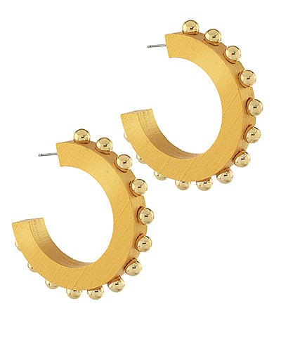 The Uptown Studded Hoops