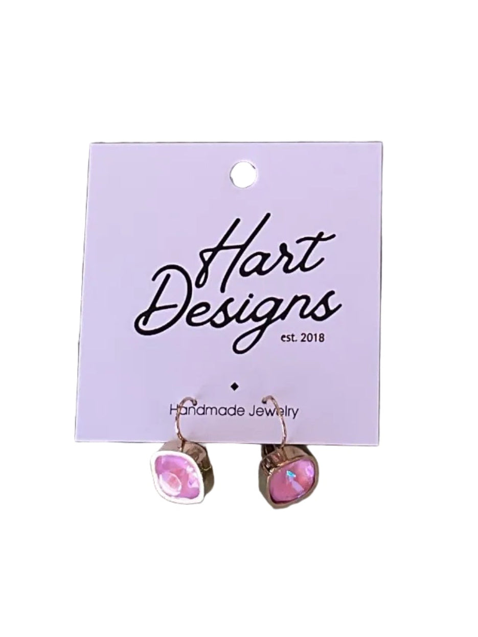 Pink Crystal Dangles