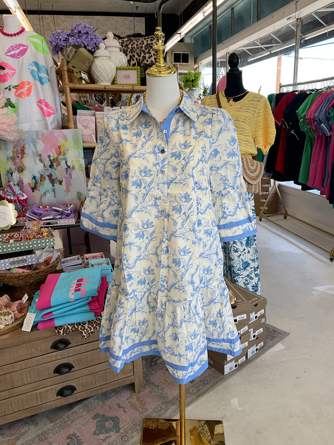 Cream floral dresses