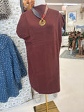 Brown sweater dress