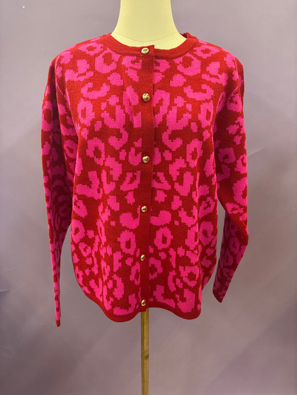 Bubblegum Leopard Cardigan