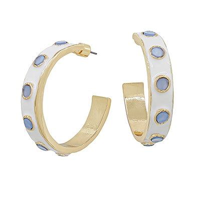 The Enamel Dot Hoops