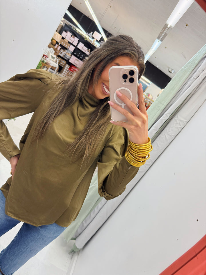 Silky olive top