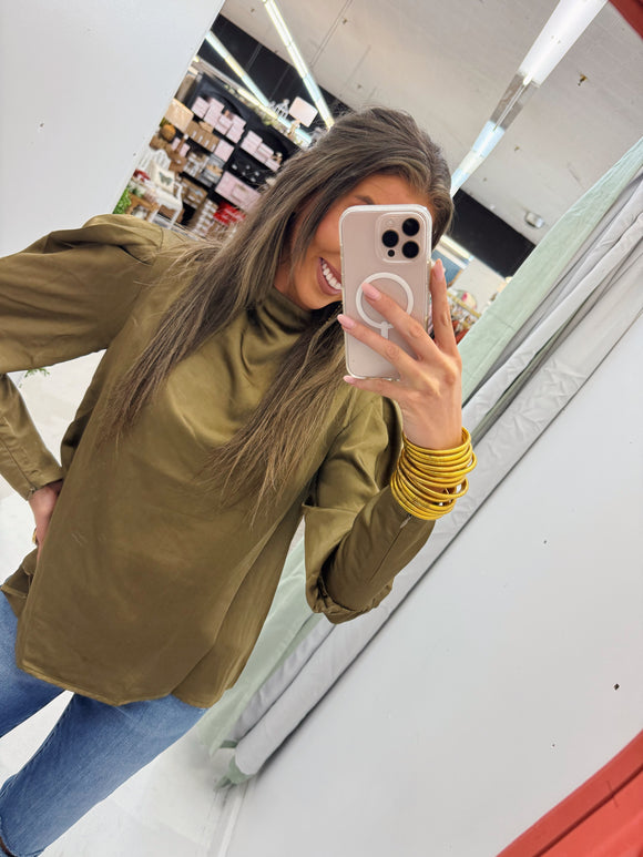 Silky olive top