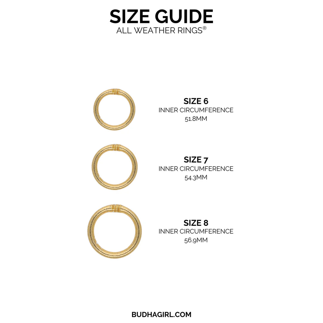 BUDHA GIRL • AURA ALL WEATHER RINGS (SET OF 3)