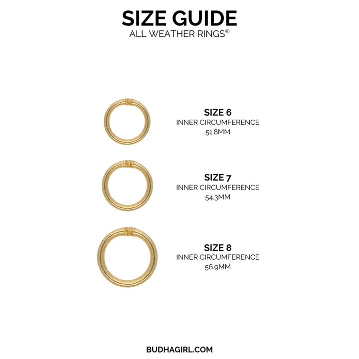 BUDHA GIRL • AURA ALL WEATHER RINGS (SET OF 3)