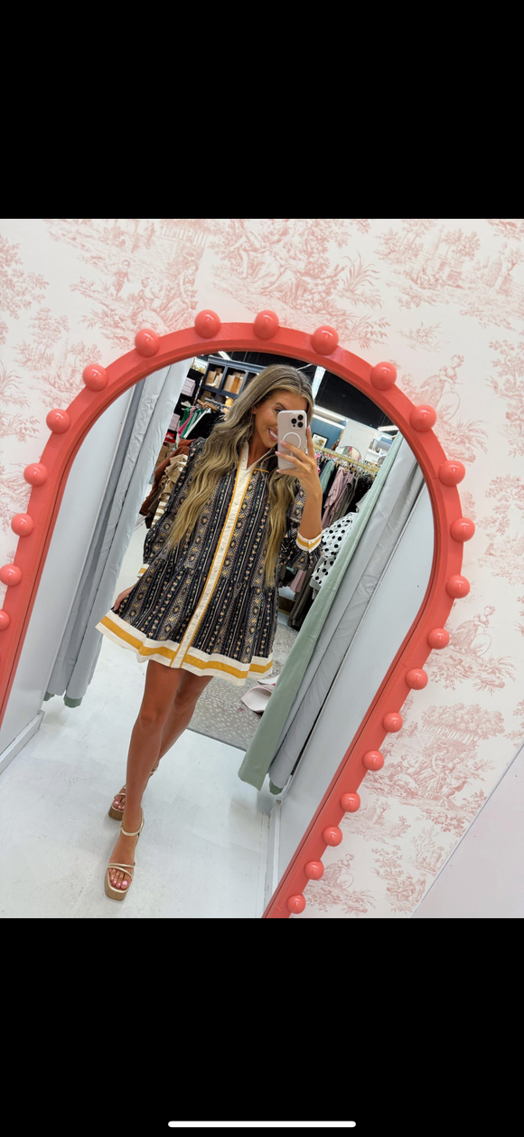 Hello Darlin Mustard Dress