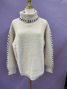 Cream Fallon Contrast Sweater