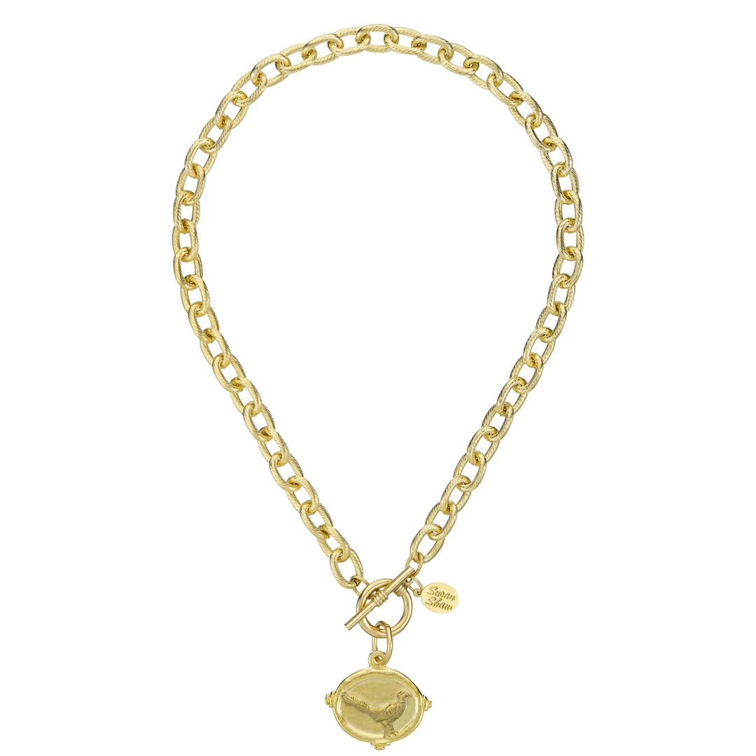 Gold Pheasant Necklace | Susan Shaw