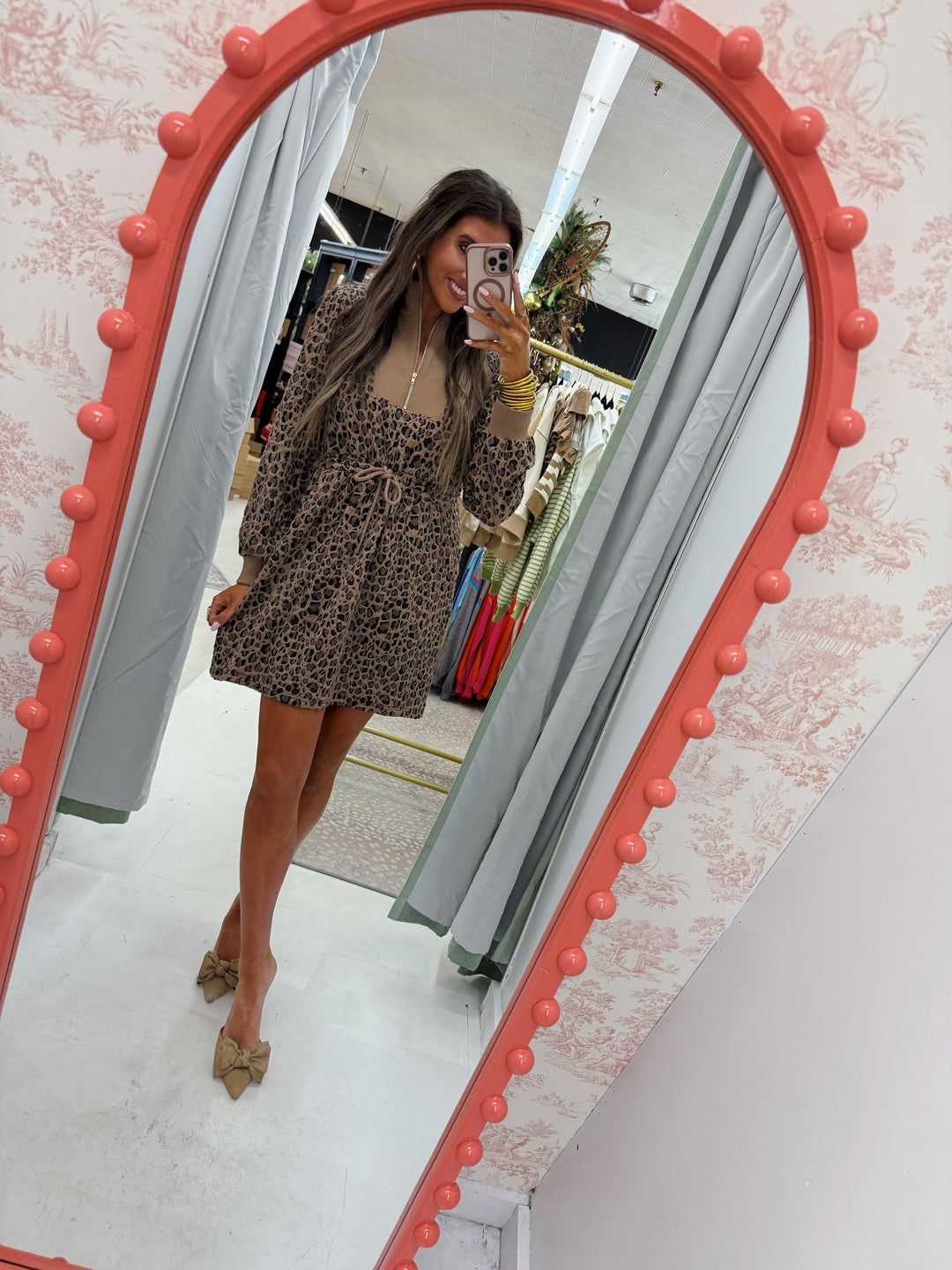 Cheetah jawstring dress