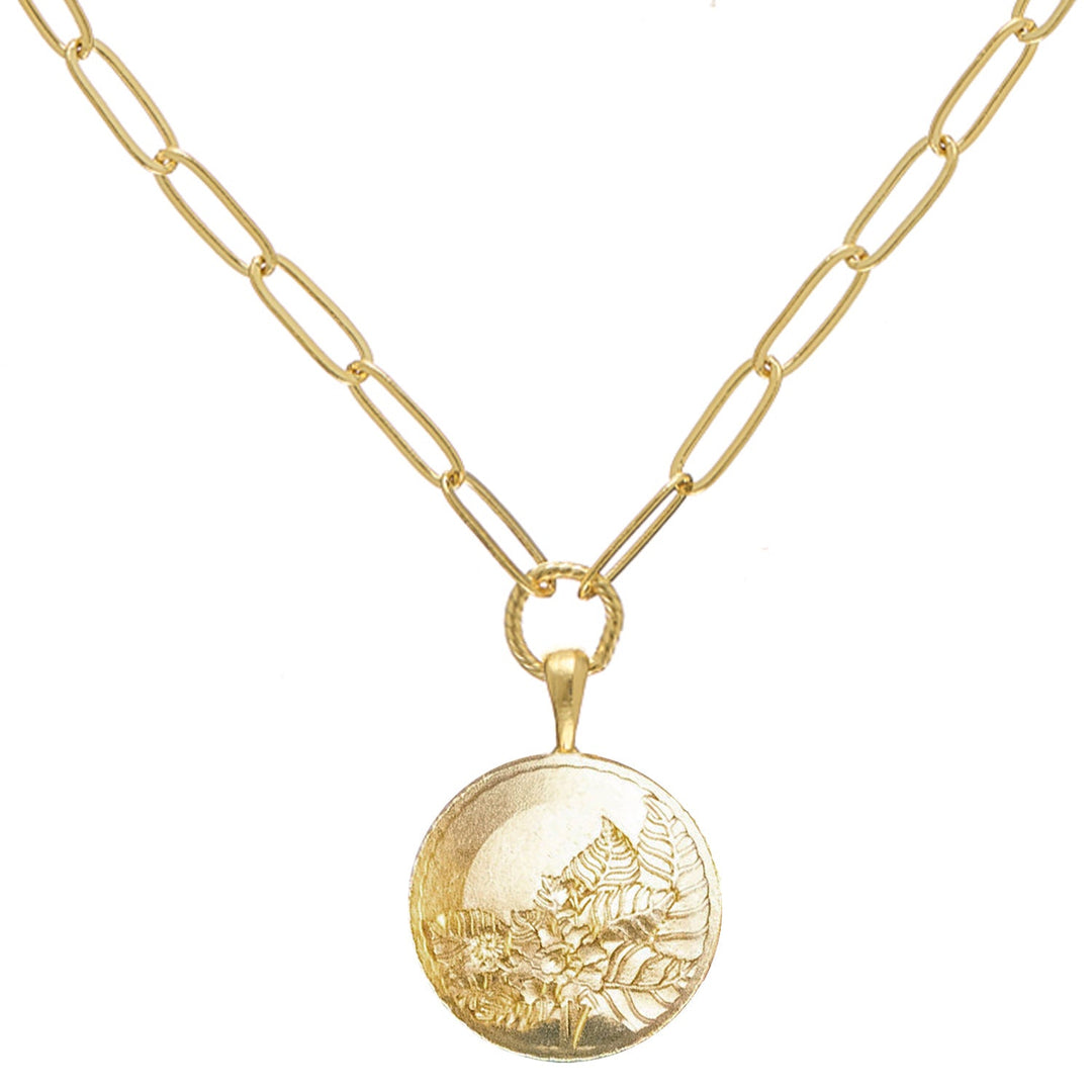 Tobacco Leaf Paperclip Necklace | Susan Shaw