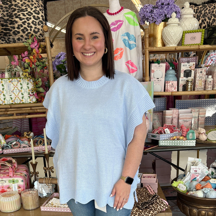 Simply Sweet Scalloped Tie Sweater