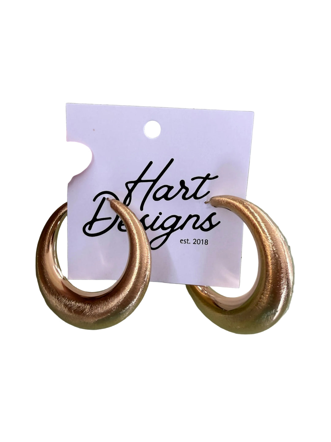 The Golden Crescent Hoops | HART DESIGNS