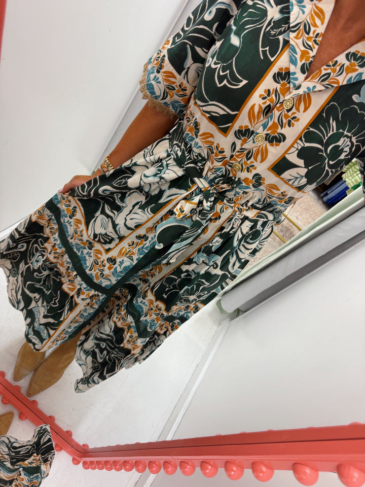 Hunter Green Button Down Dress