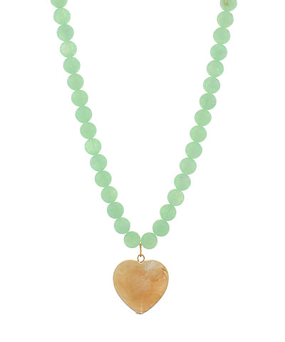 The Mint Heart Necklace