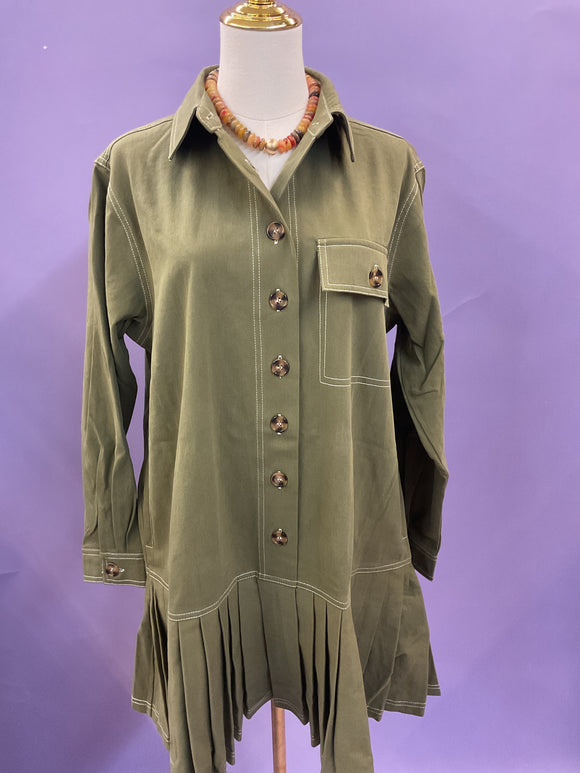 Olive Flow Dress