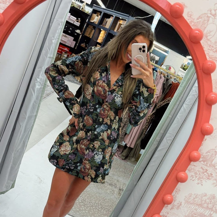 Amber Tapestry Shift Dress