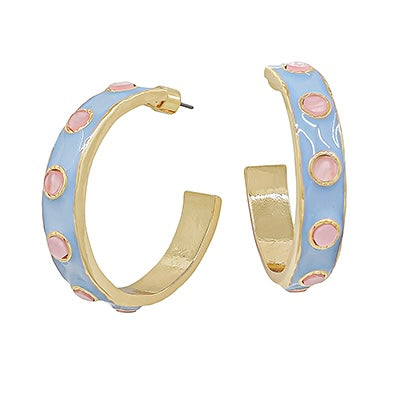The Enamel Dot Hoops