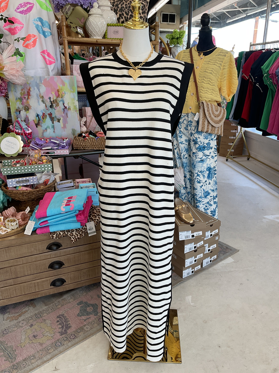 Striped breezy dress