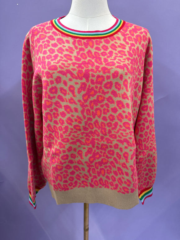 Pink Leopard Sweater