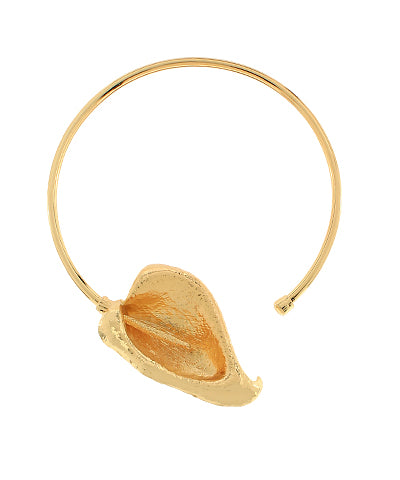 Golden Leaf Cuff Necklace