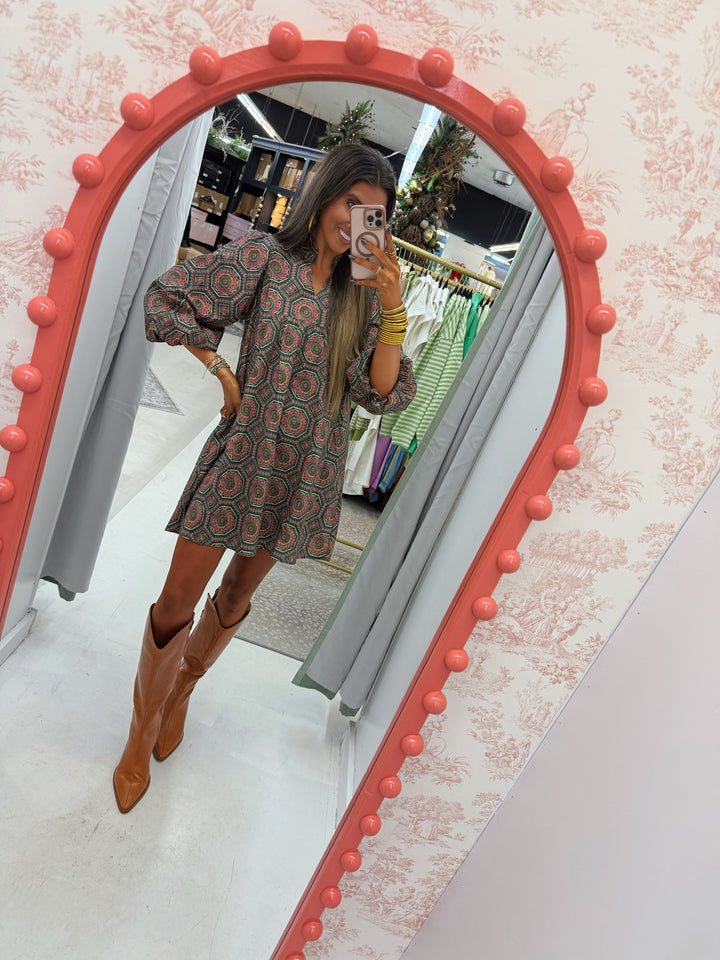 Designed Hunter green Dress